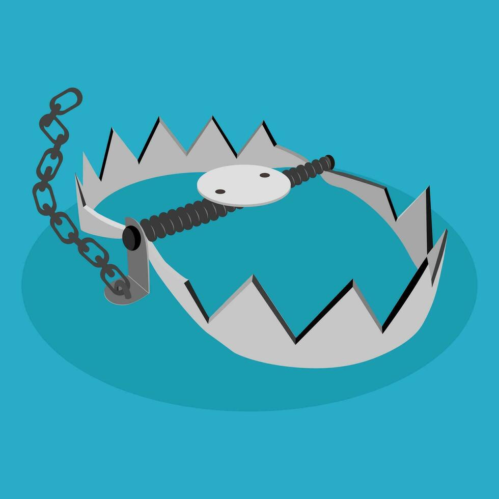 bear trap. Business concept idea. Situations. risk setting.vector illustration vector