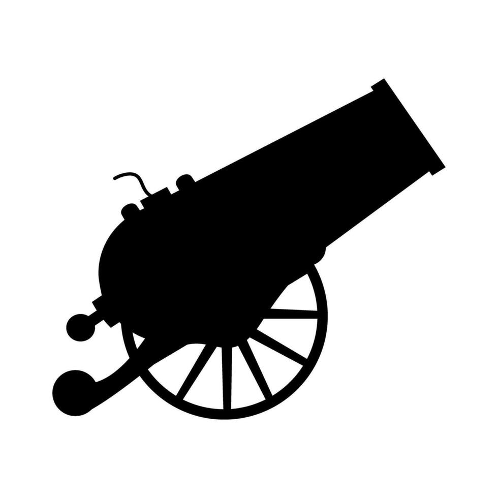 Cannon silhouette on a transparent background.vector Cannon icon vector