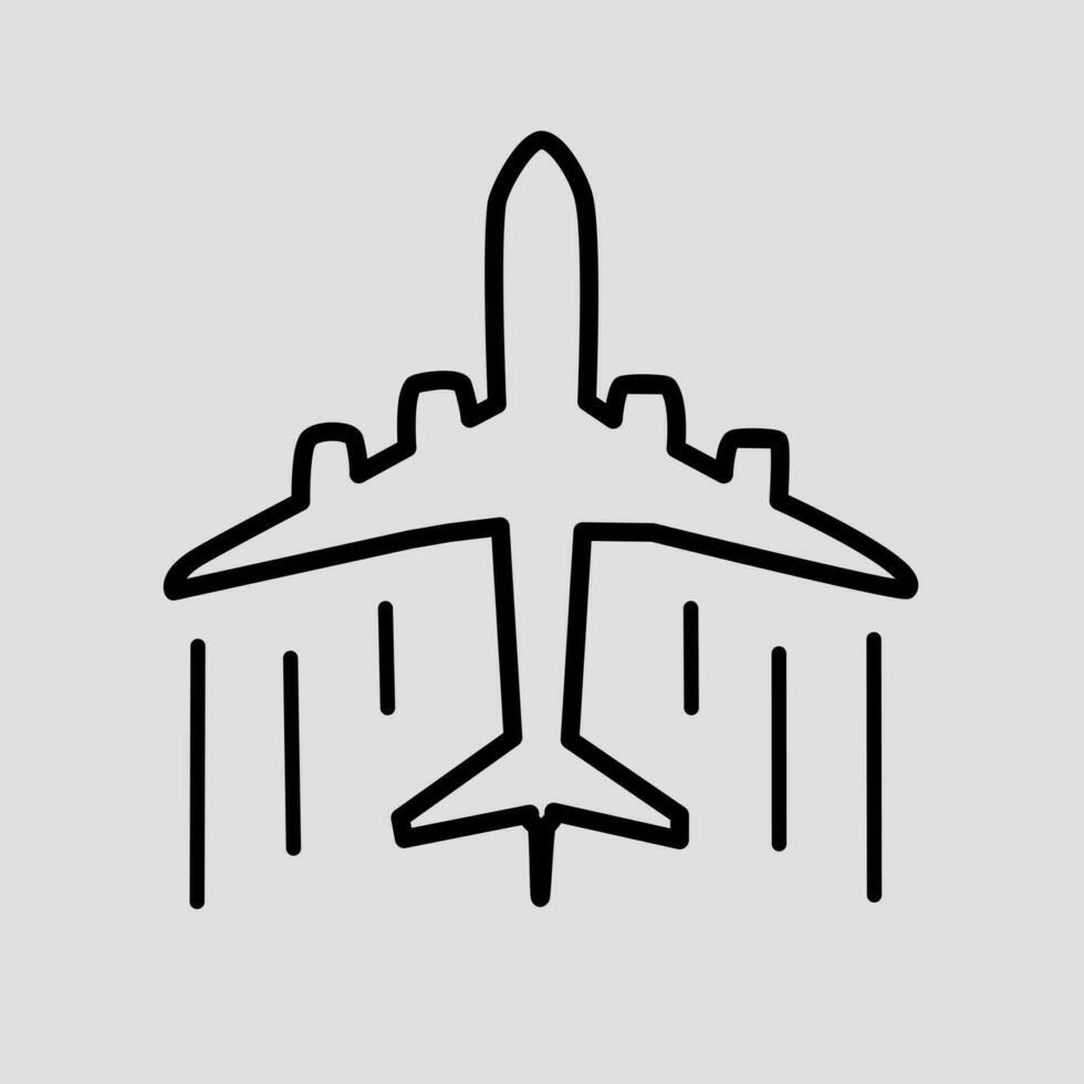 line Airplane Icon. Airplane logo Template. Icon design. vector illustration