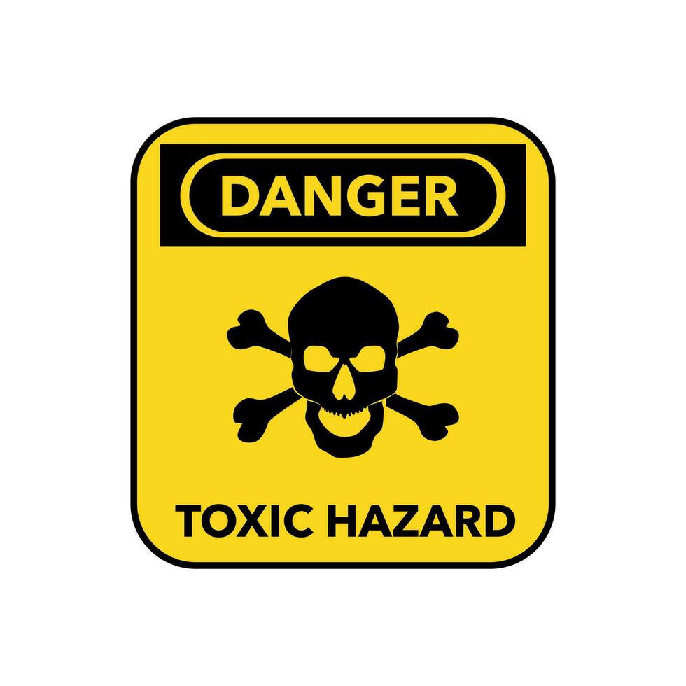 Hazardous symbol icon.The symbol has a poisonous skull and a dangerous message.vector illustration vector