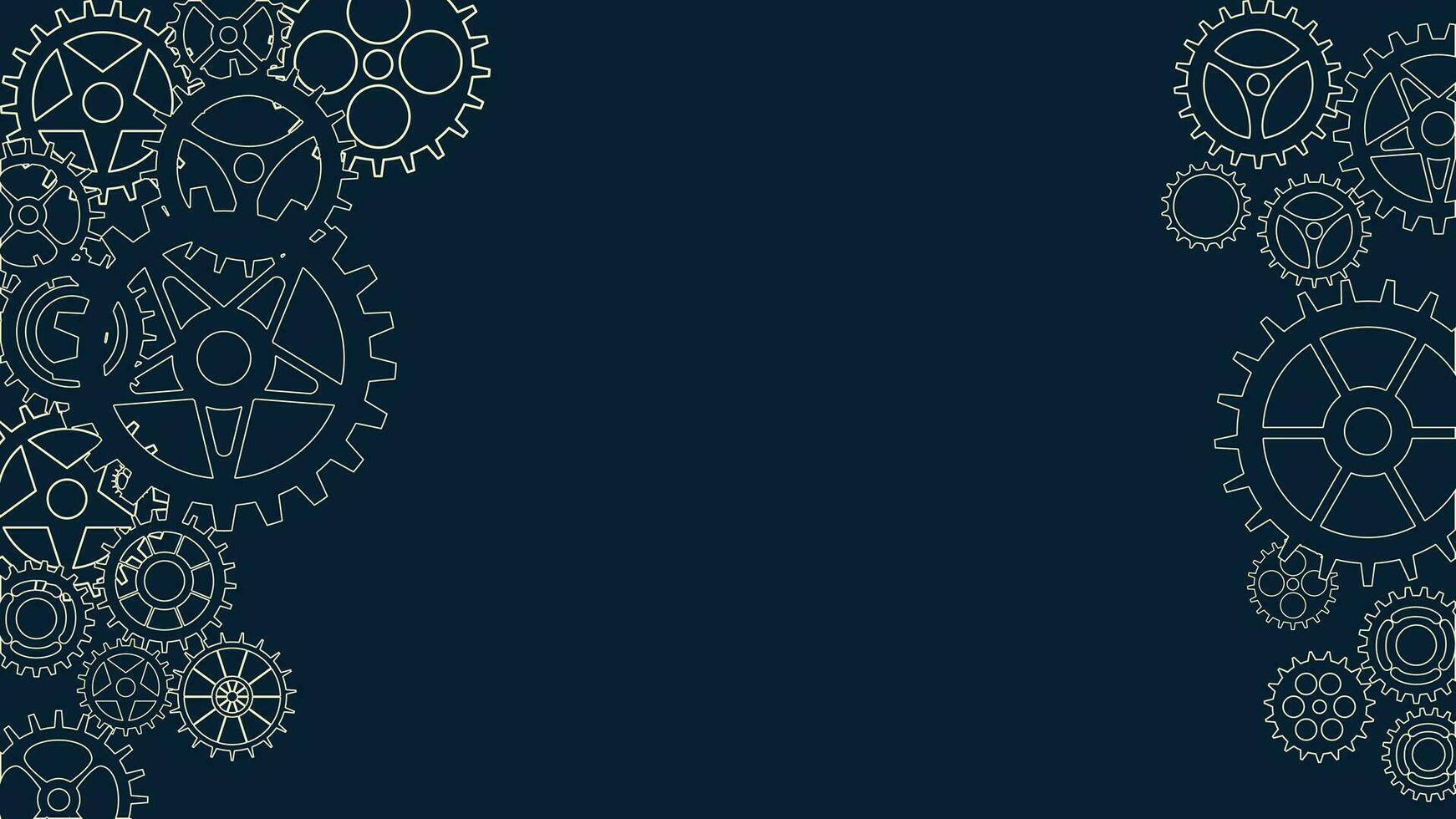 Abstract gear background with geometric gear wheels. Space for gear