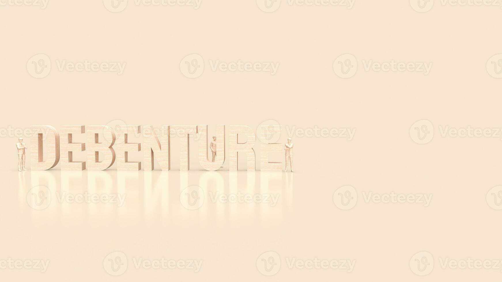 The Debenture text for Business concept 3d rendering. photo