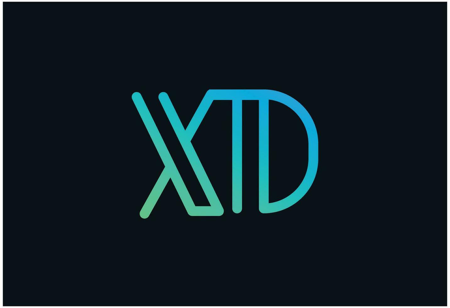 letter logo XD gradient logo vector