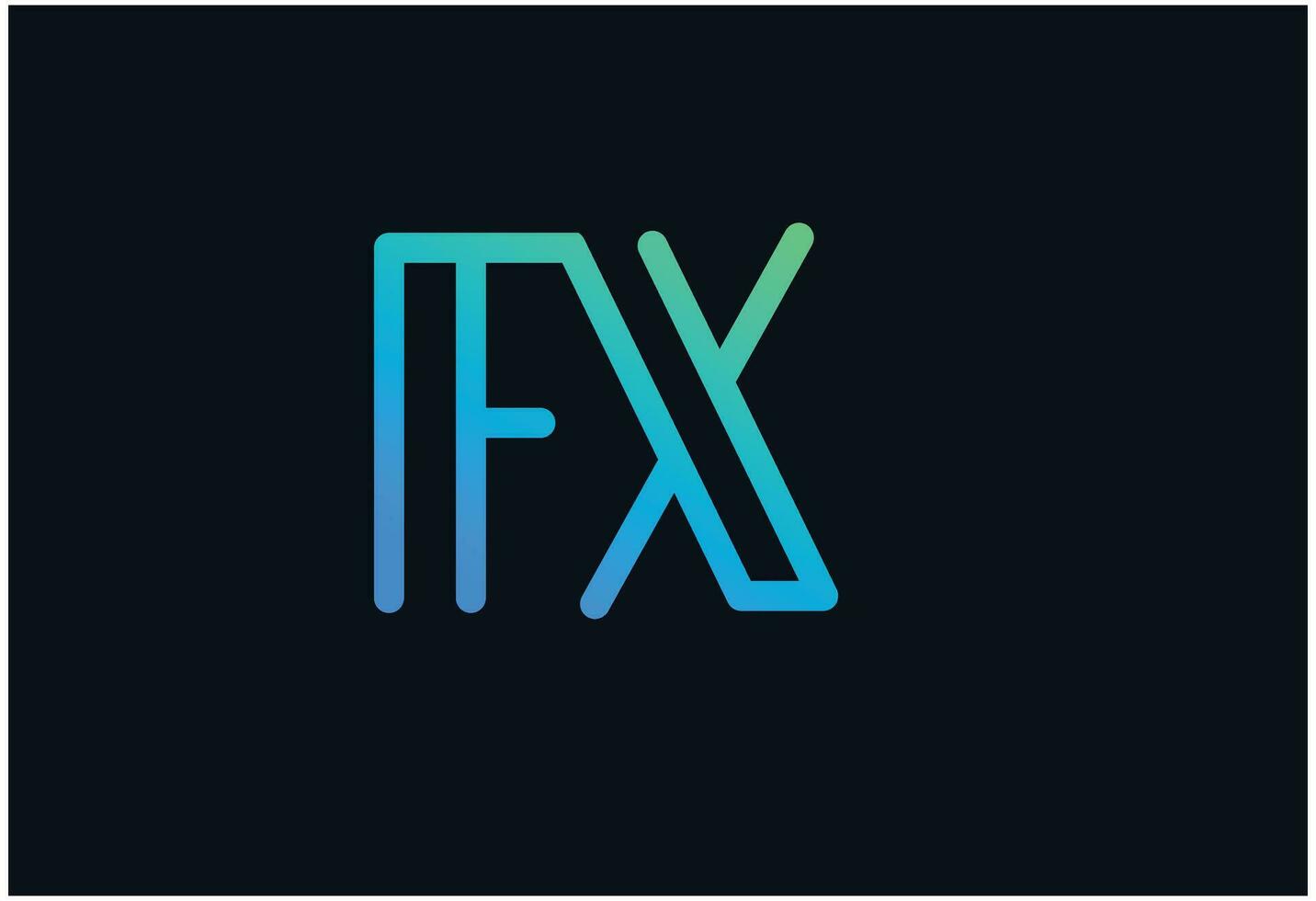 FX gradient logo free vector