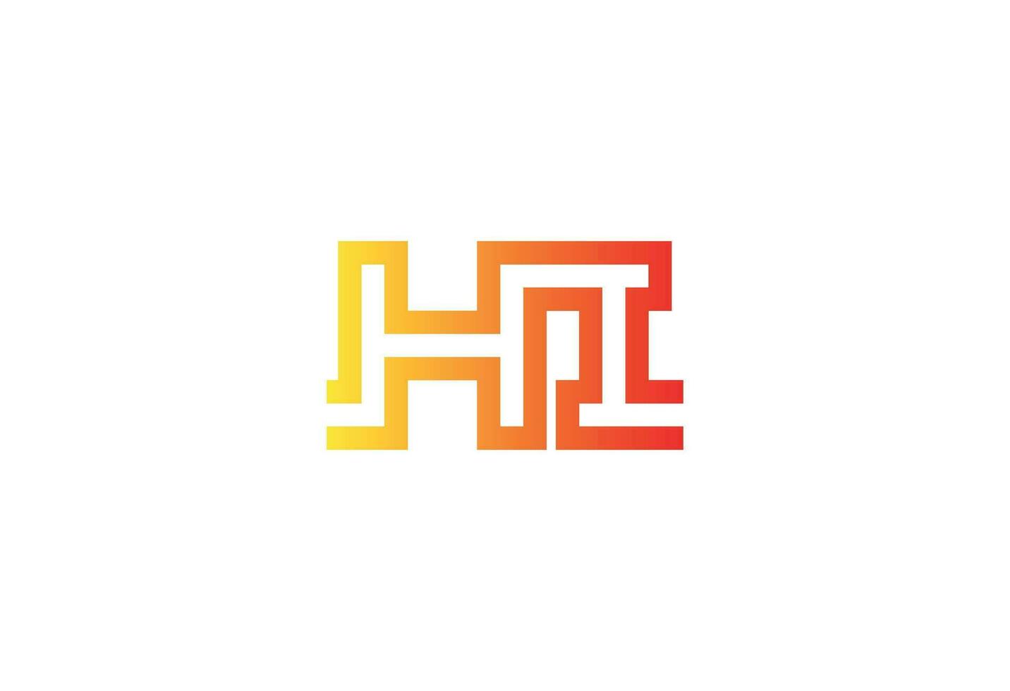 HI modern business logo vector