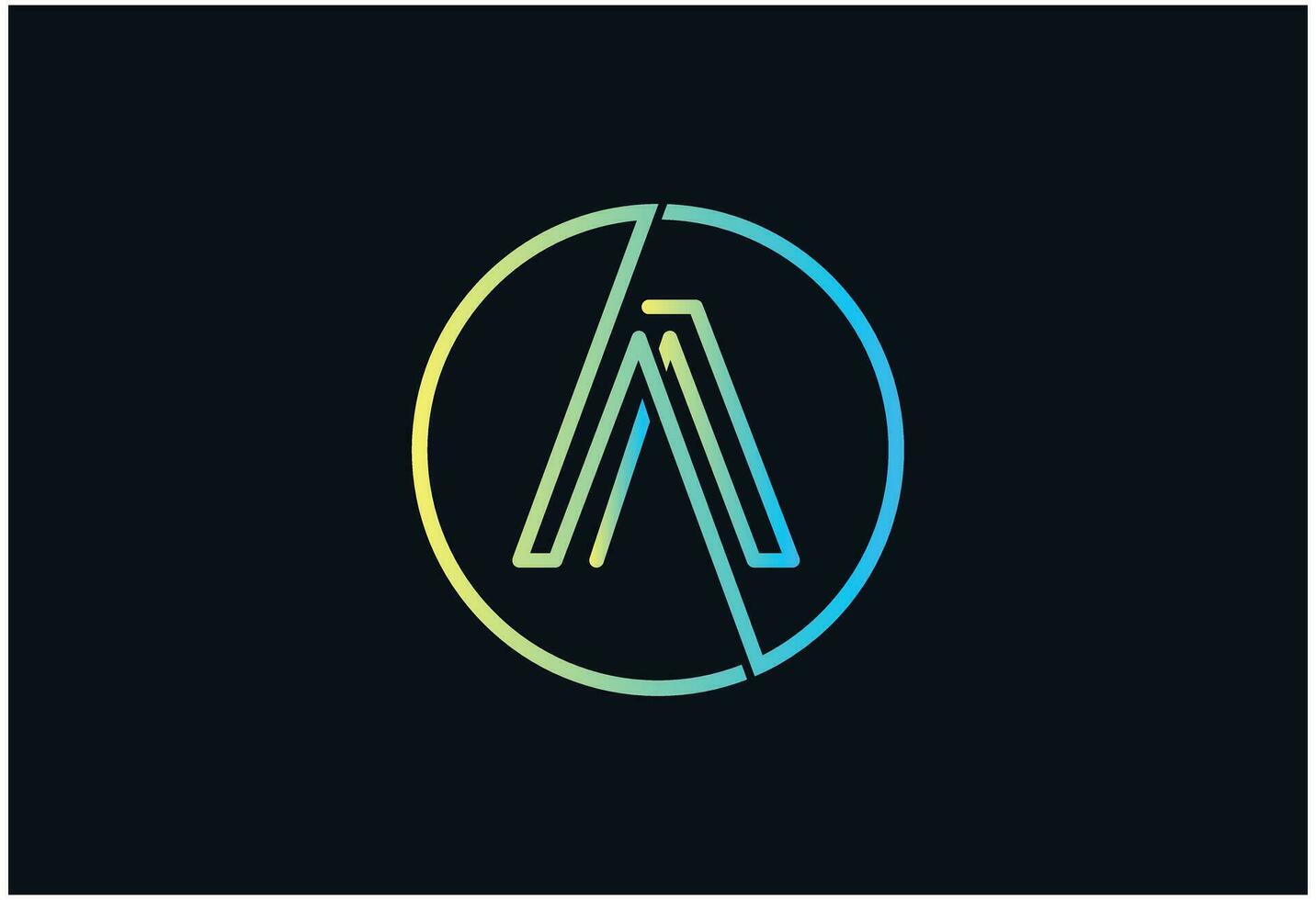 monogram logo letter A vector