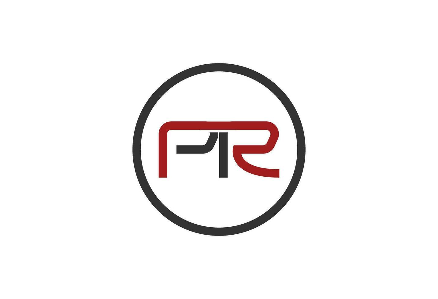 PR modern logo vector