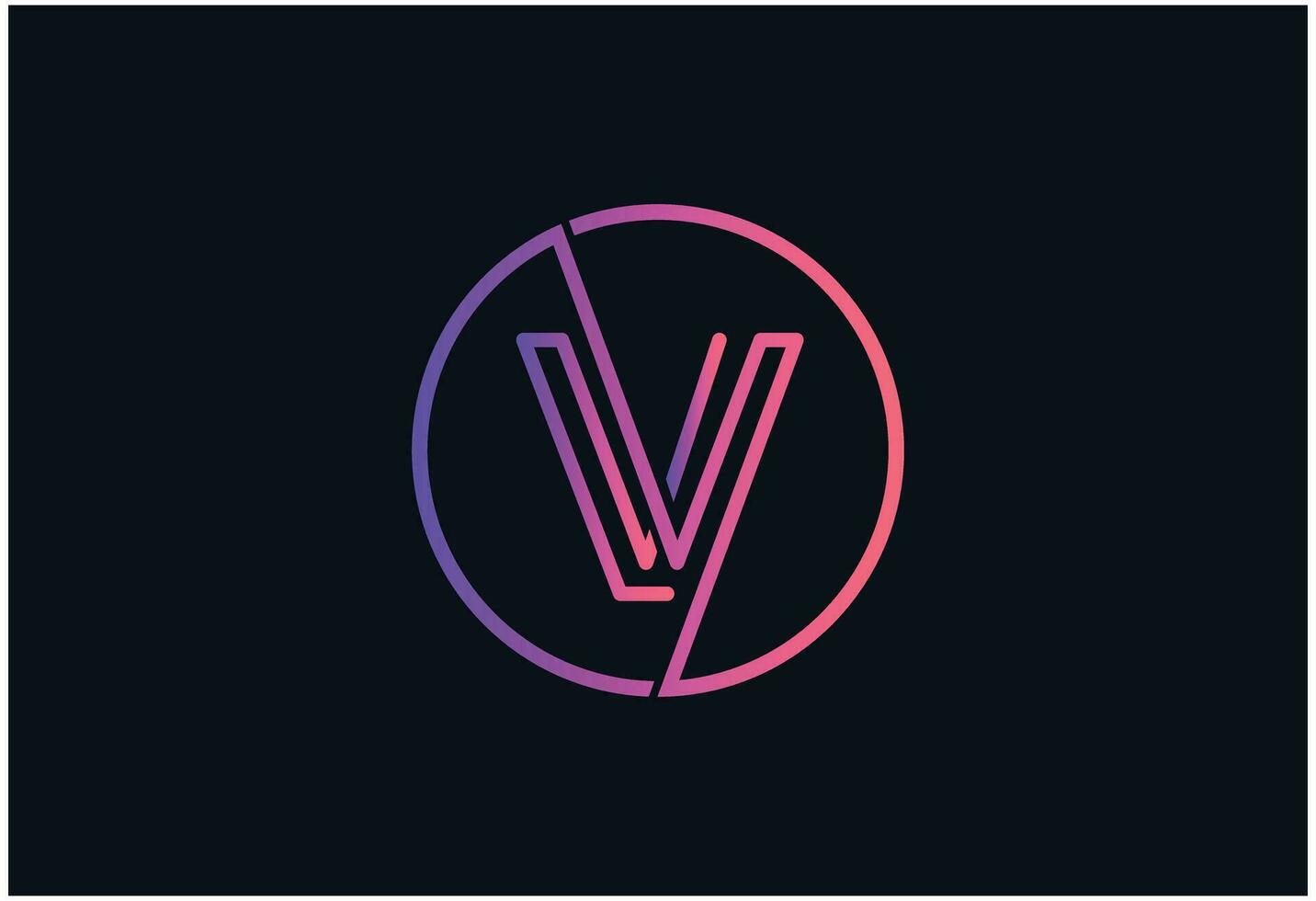 letter V modern logo vector