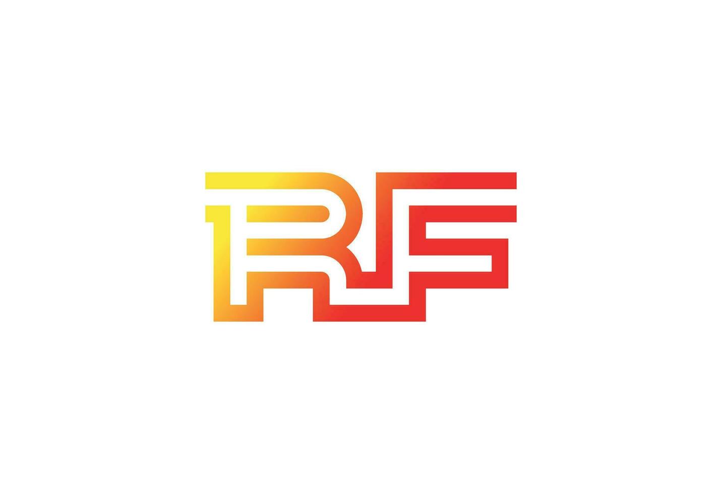 RF business gradient logo vector