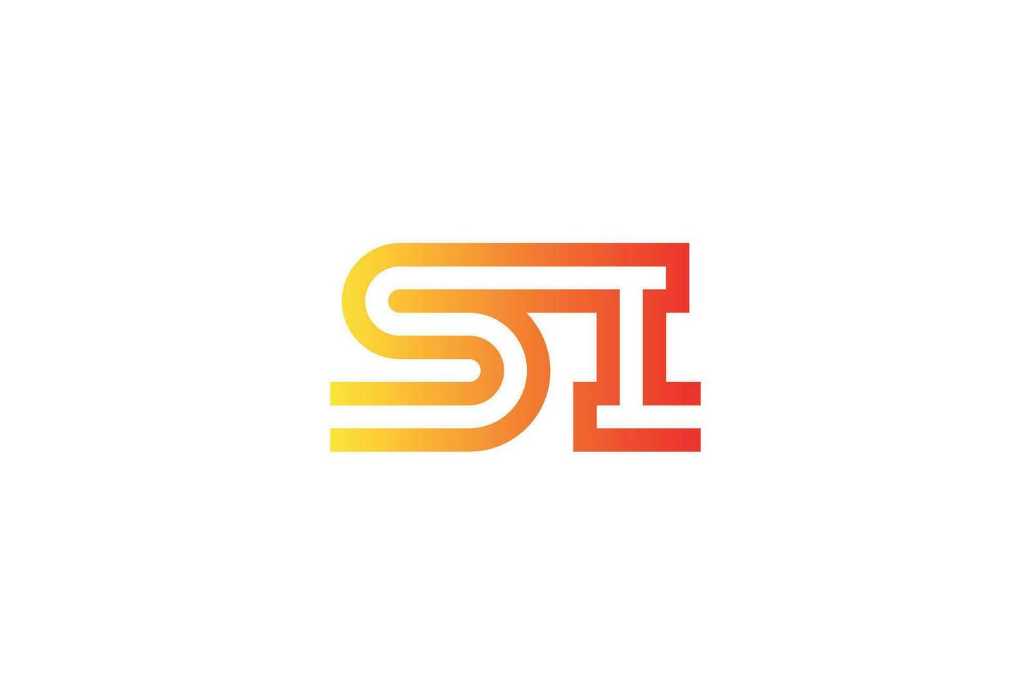 SI modern business logo vector