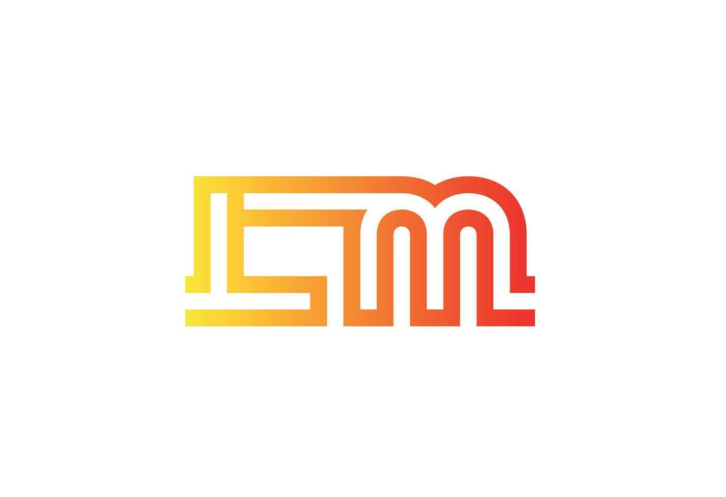 gradient CM logo free vector