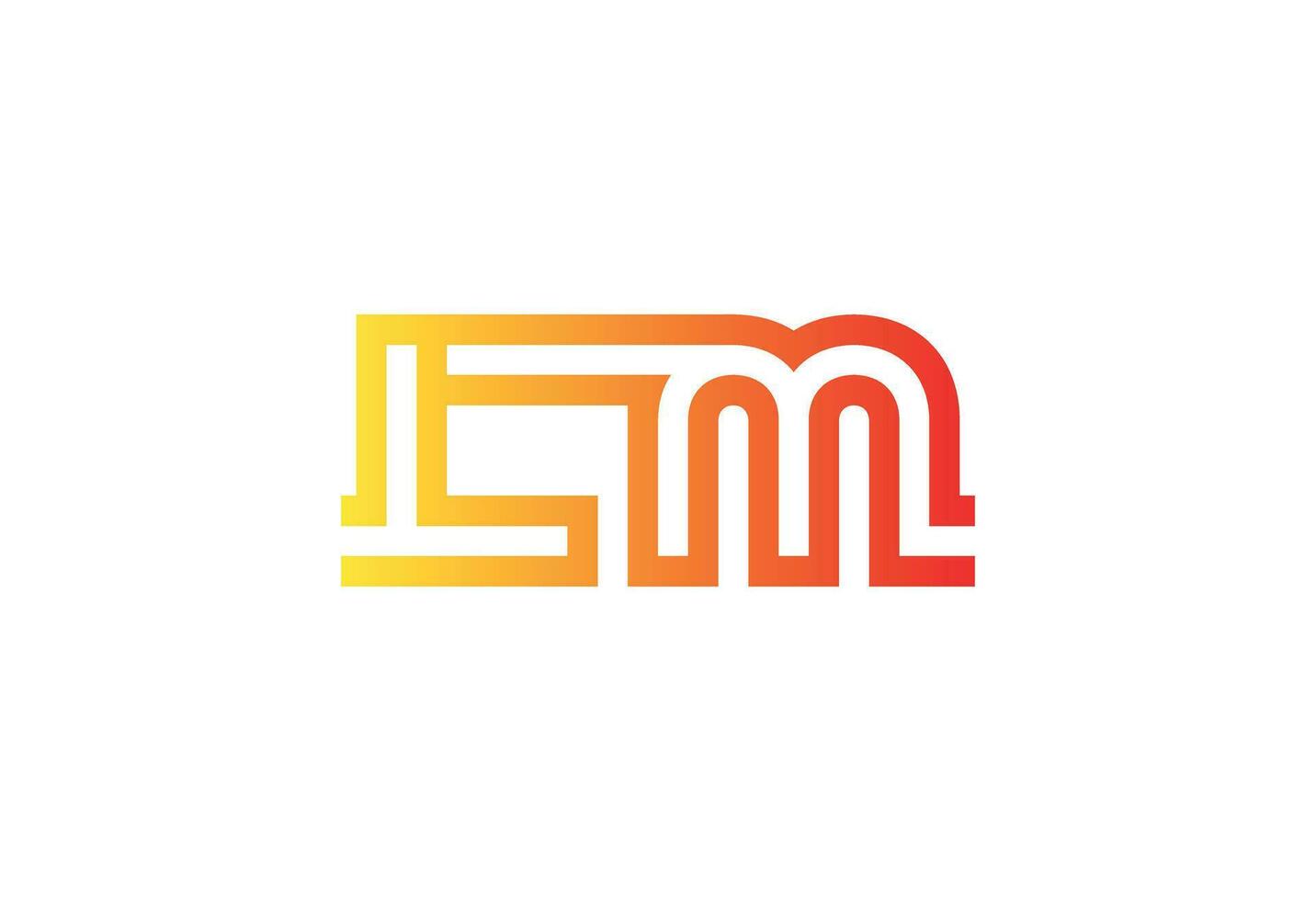 CM line art business logo vector