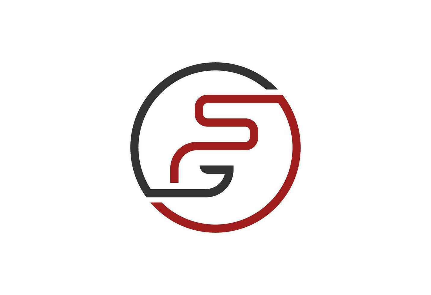 GS or SG vector modern logo