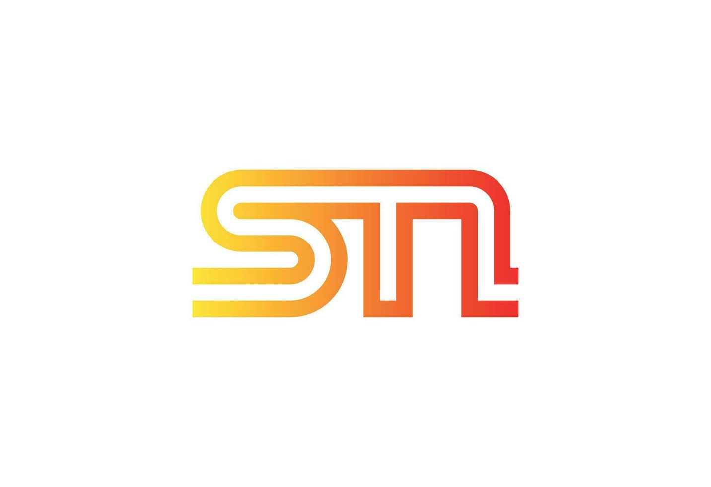 letter logo SN text vector free