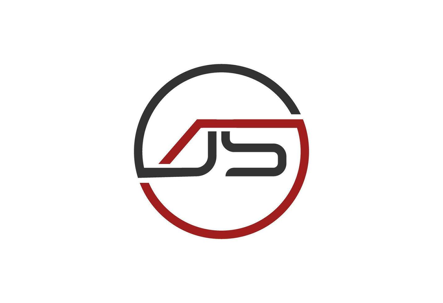 Minimal AS logo free vector