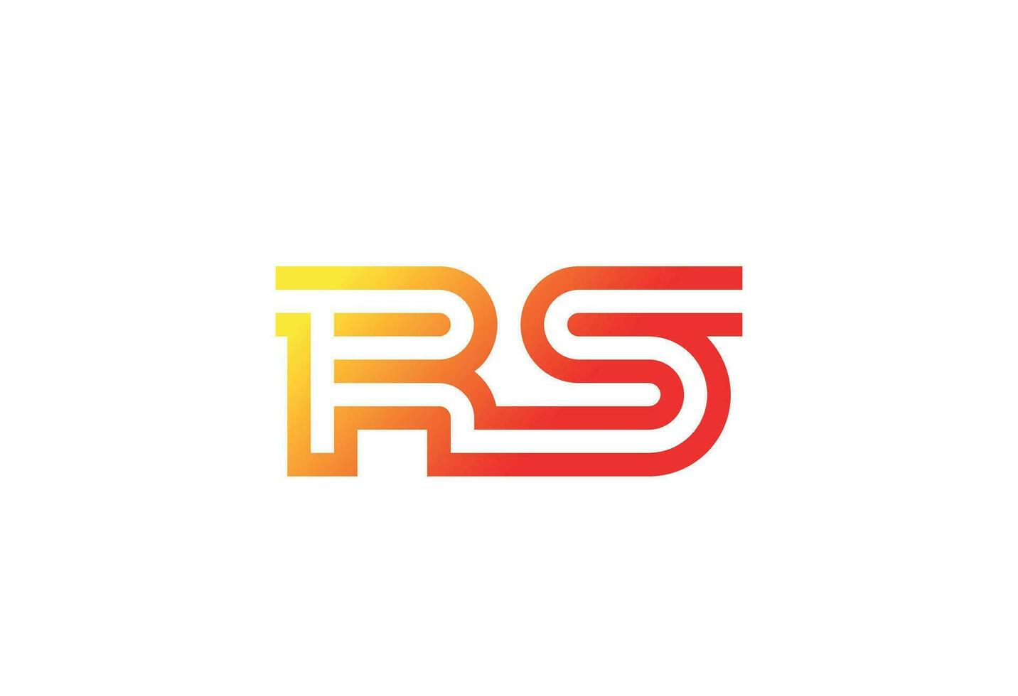 monograma rs o sr vector logo