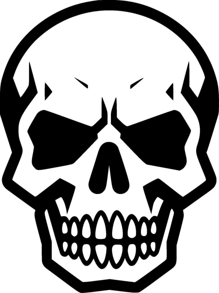 Skull, Minimalist and Simple Silhouette - Vector illustration