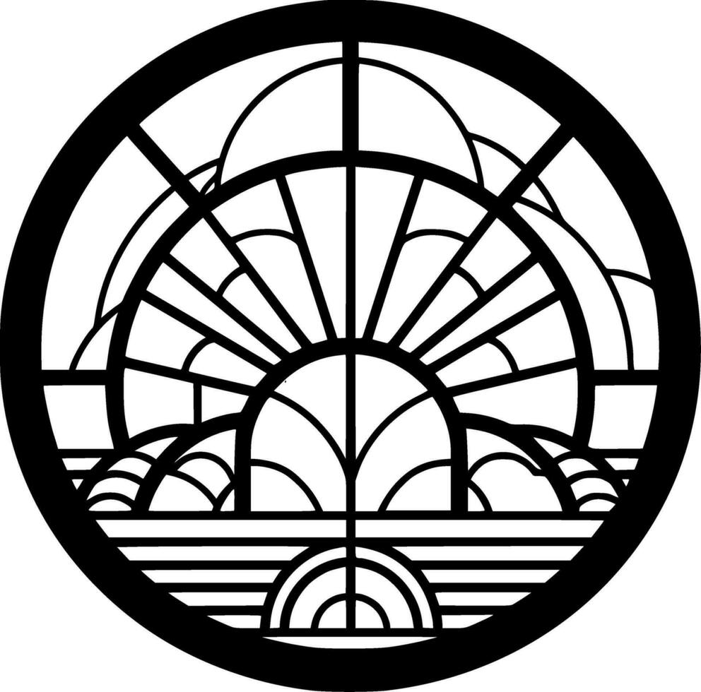 Stained Glass - High Quality Vector Logo - Vector illustration ideal for T-shirt graphic
