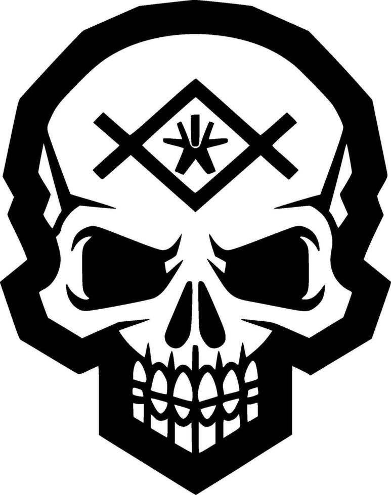 Skull - Minimalist and Flat Logo - Vector illustration