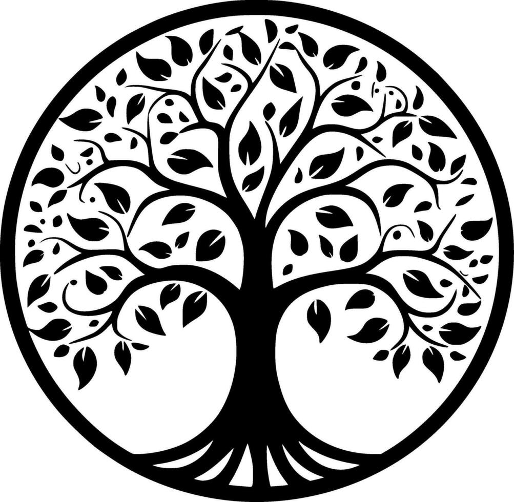 Tree - Minimalist and Flat Logo - Vector illustration
