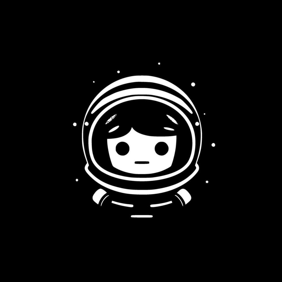 astronauta, minimalista y sencillo silueta - vector ilustración