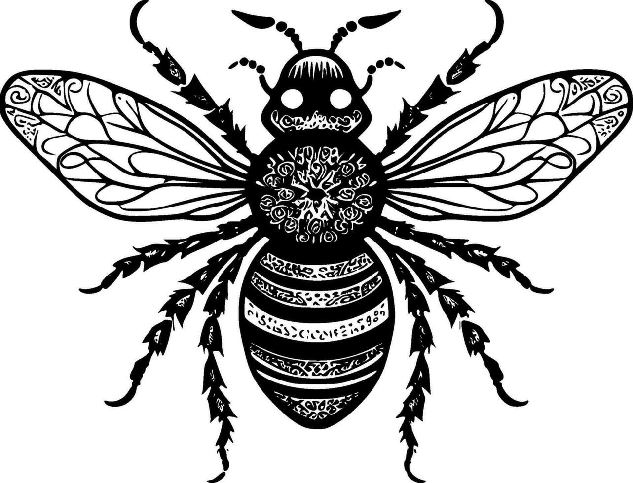 abeja - minimalista y plano logo - vector ilustración