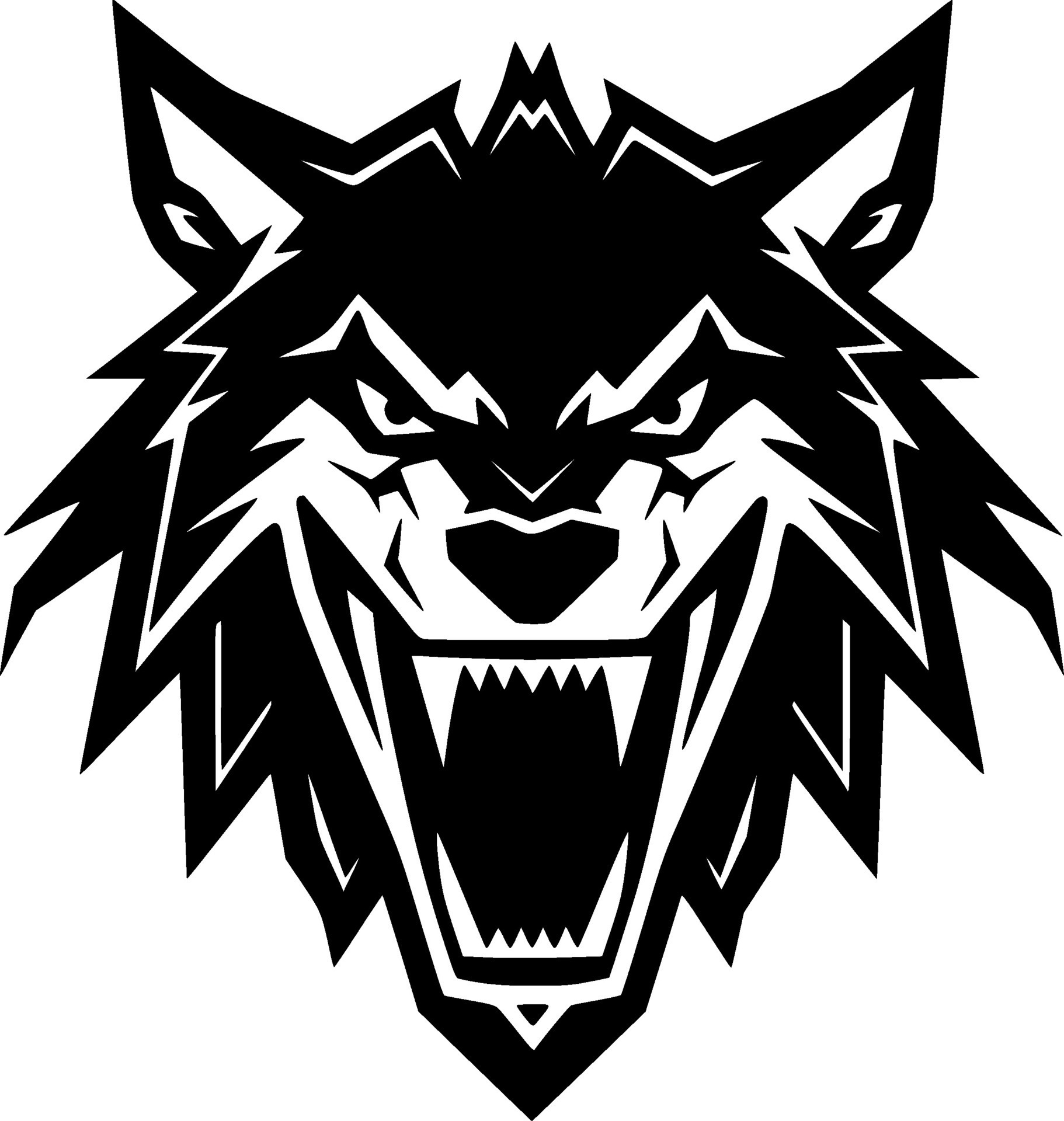 Wolf, Black and White Vector illustration 35491558 Vector Art at Vecteezy