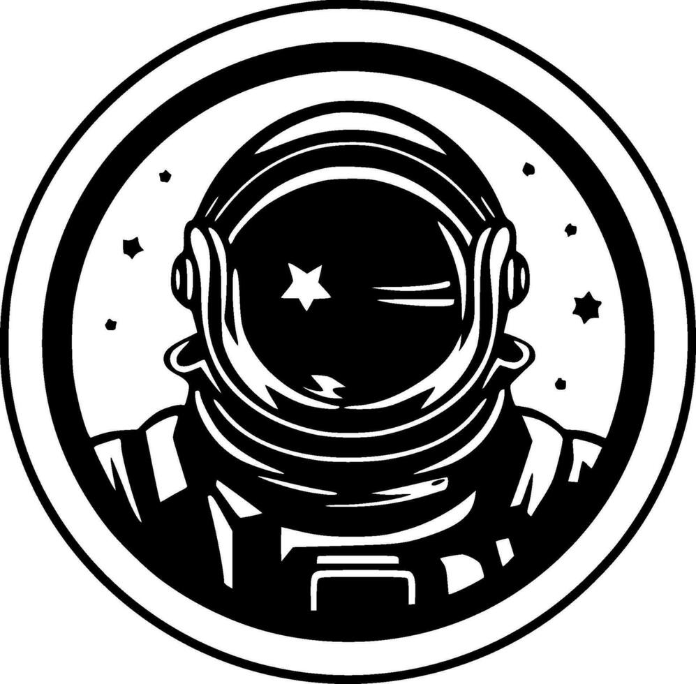Astronaut - Minimalist and Flat Logo - Vector illustration