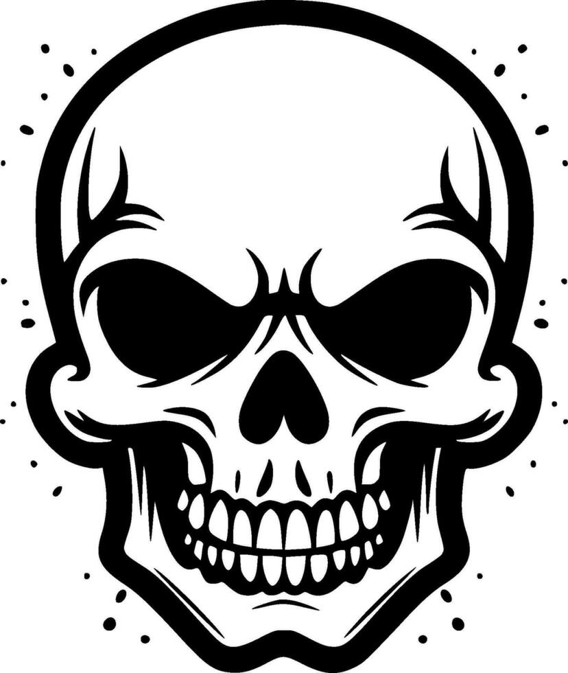 Skull, Minimalist and Simple Silhouette - Vector illustration