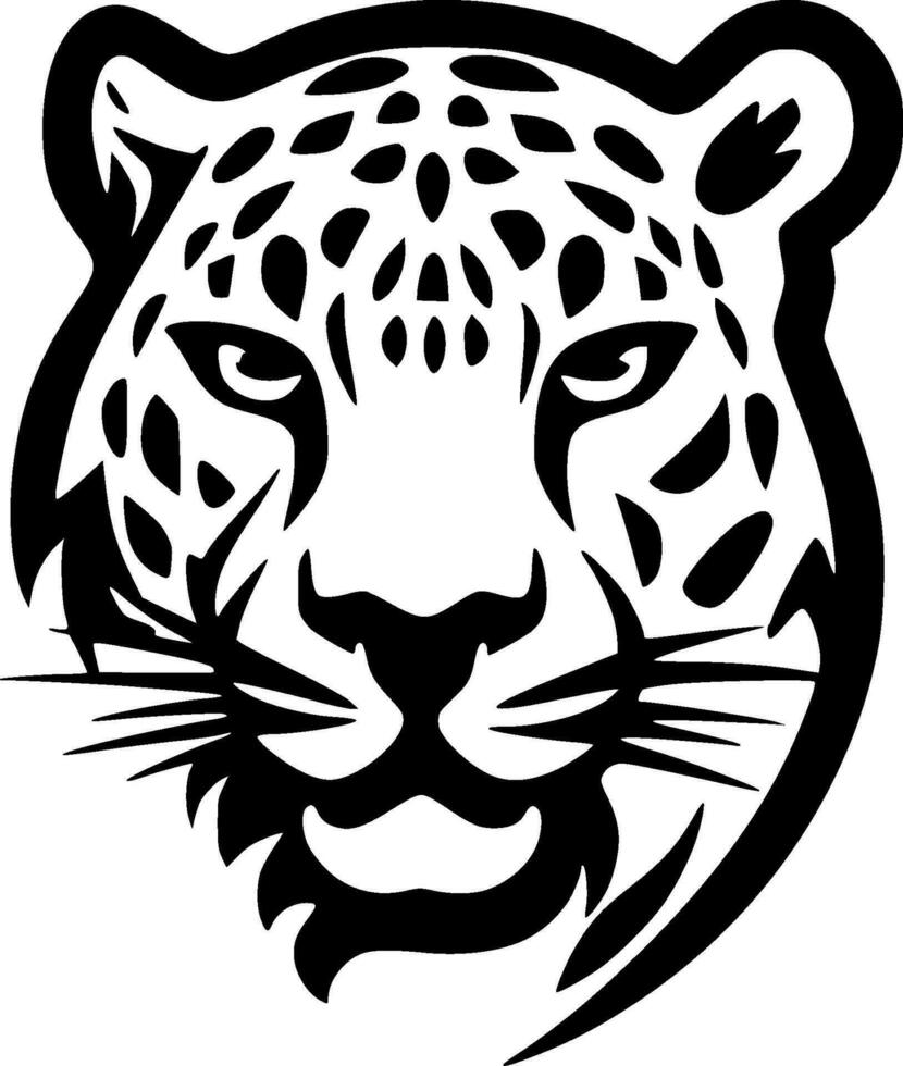 Leopard, Minimalist and Simple Silhouette - Vector illustration