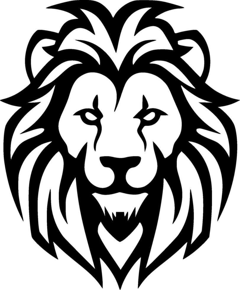 Lion, Minimalist and Simple Silhouette - Vector illustration