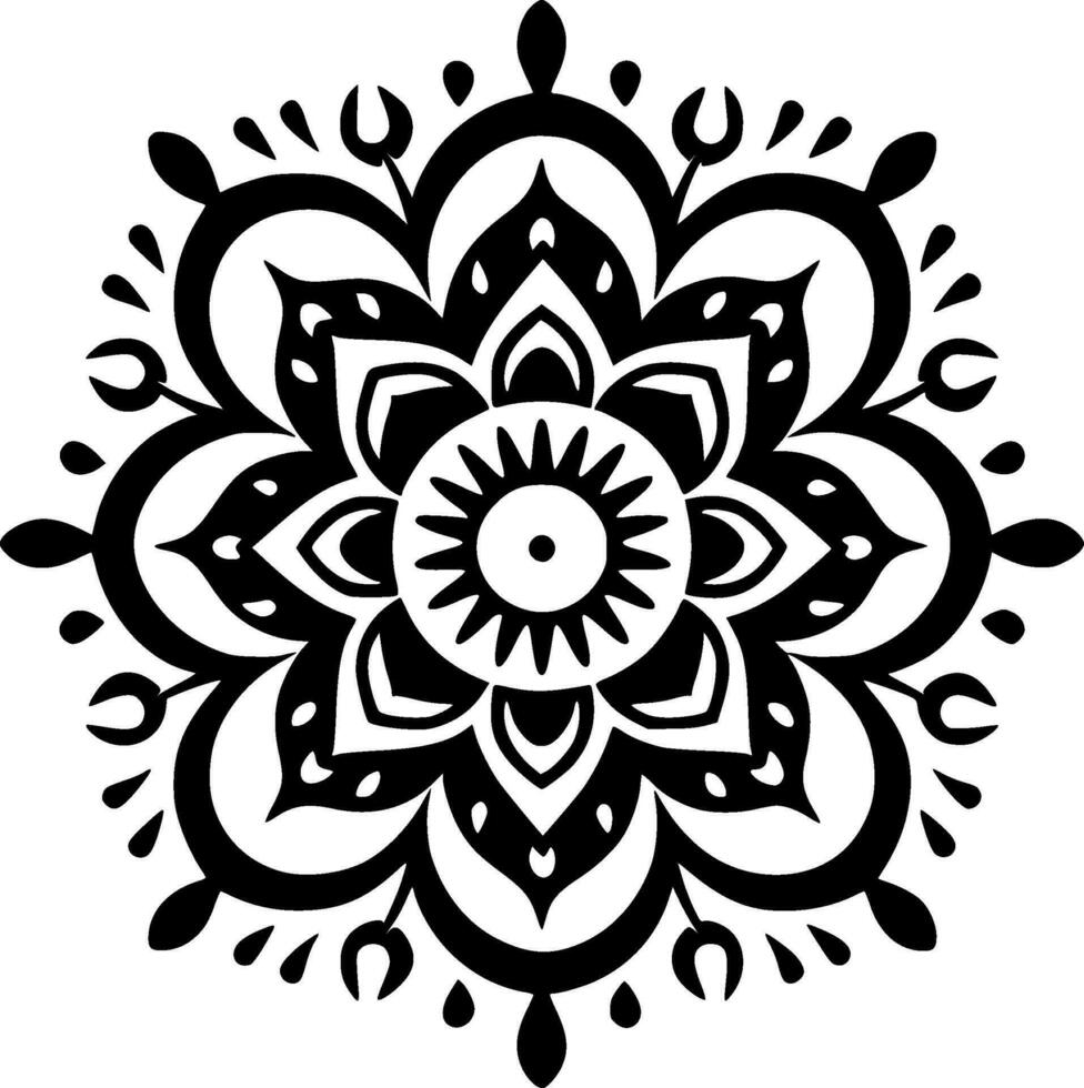 Mandala, Minimalist and Simple Silhouette - Vector illustration