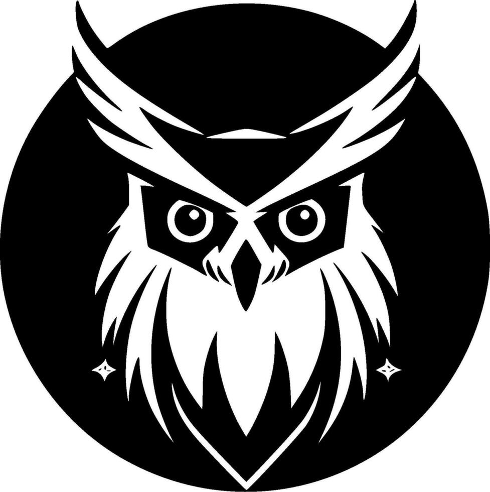 Owl, Minimalist and Simple Silhouette - Vector illustration