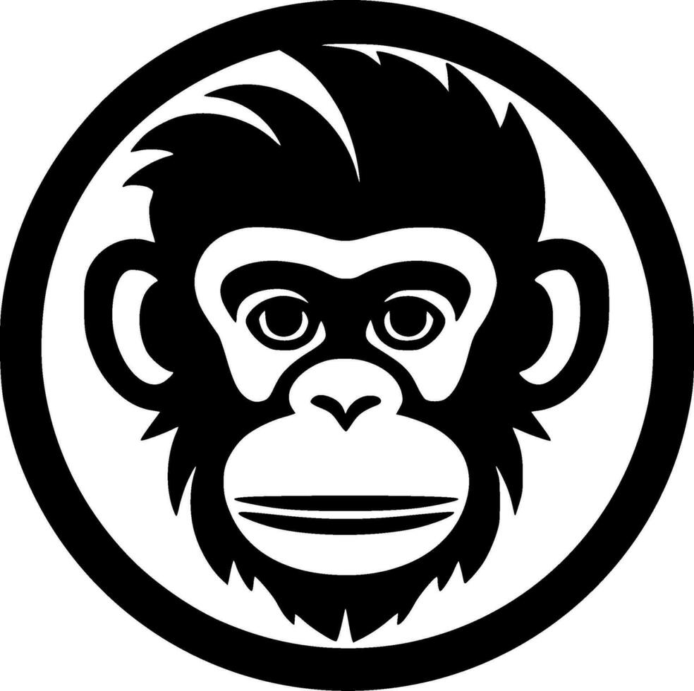 Monkey - High Quality Vector Logo - Vector illustration ideal for T-shirt graphic