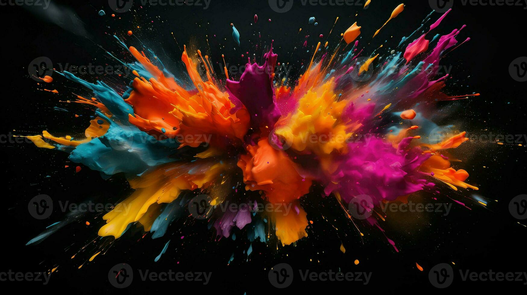 AI generated blank black empty background photo