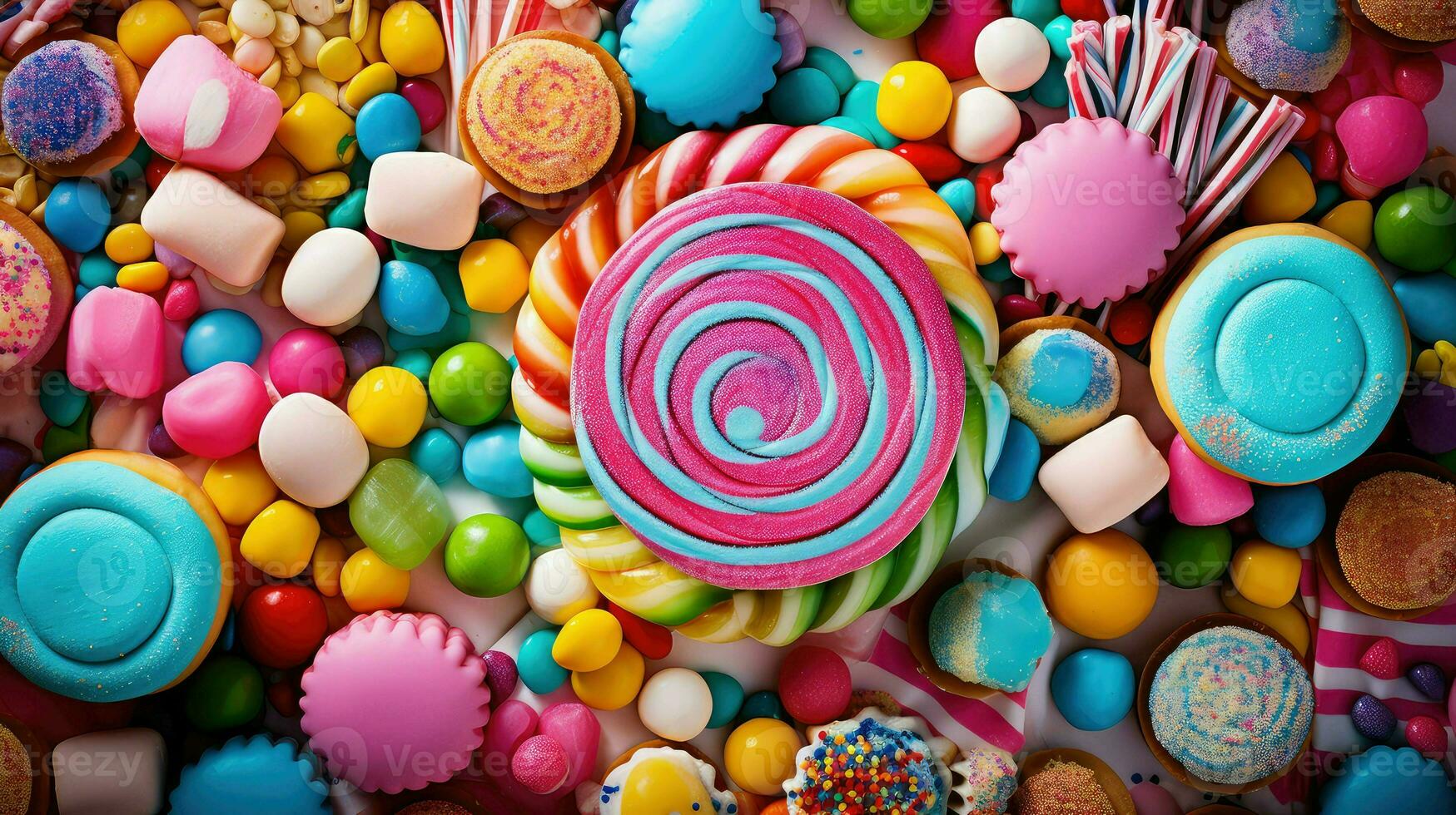 AI generated jellybeans assorted candy food photo