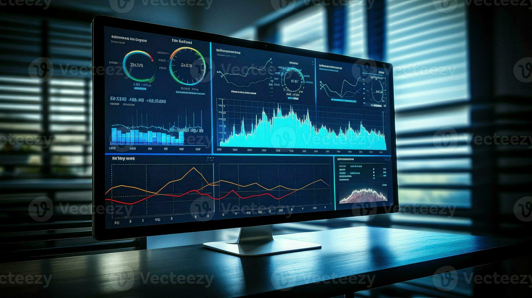 AI generated renewable digital energy background photo