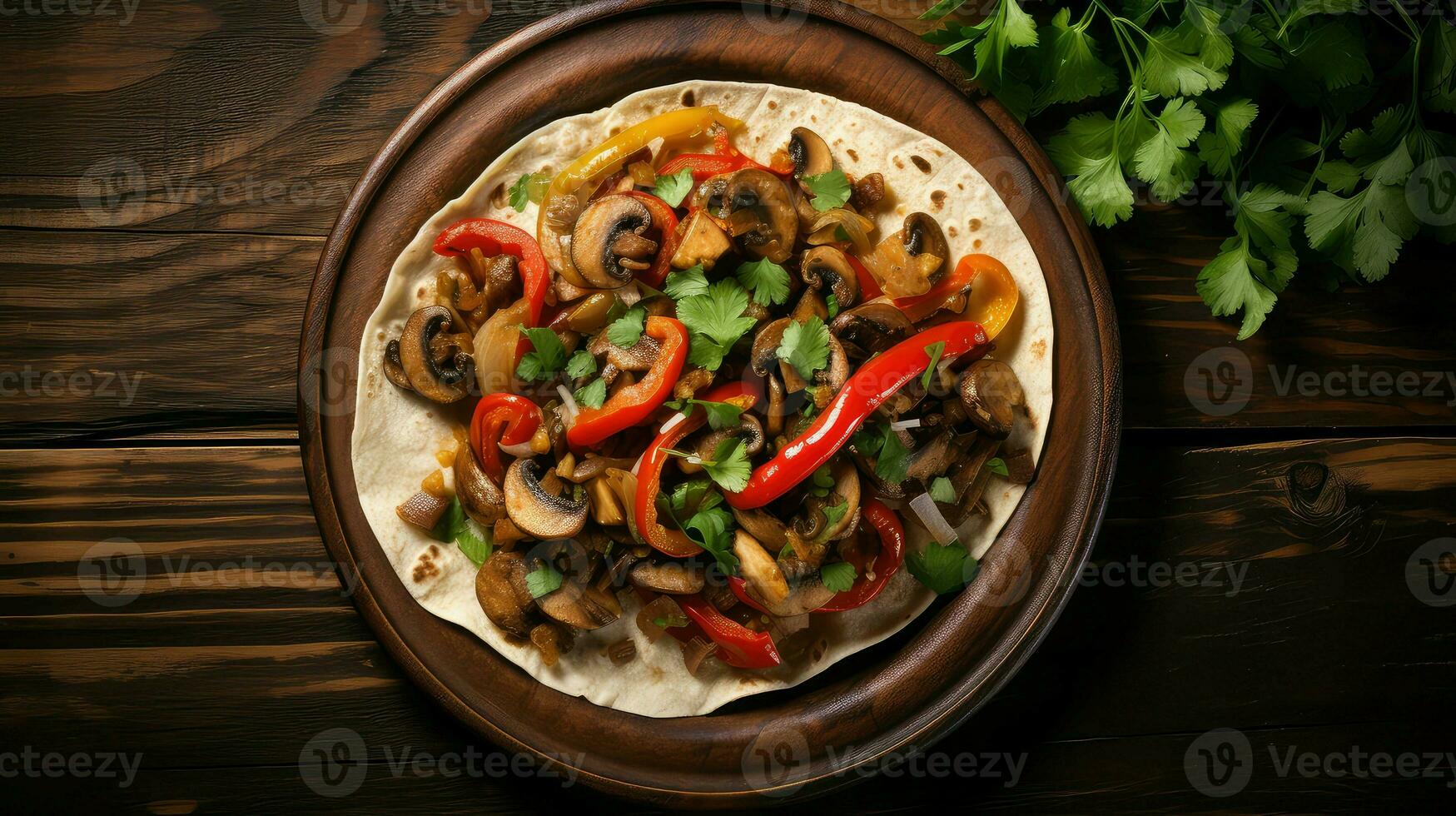 ai generado nachos almuerzo taco comida foto