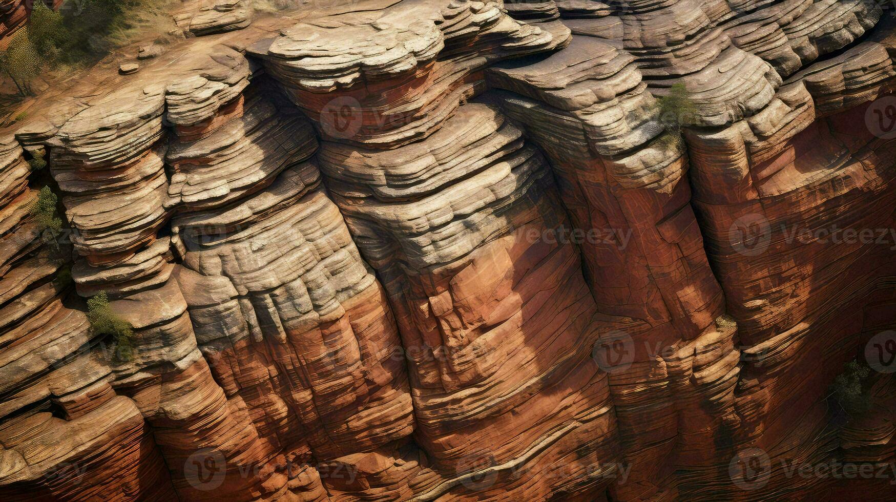 AI generated rocks sandstone cliffs landscape photo