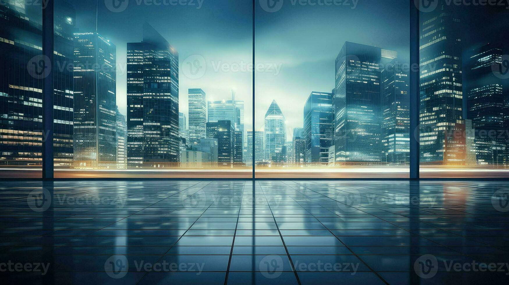 AI generated space blur empty business photo