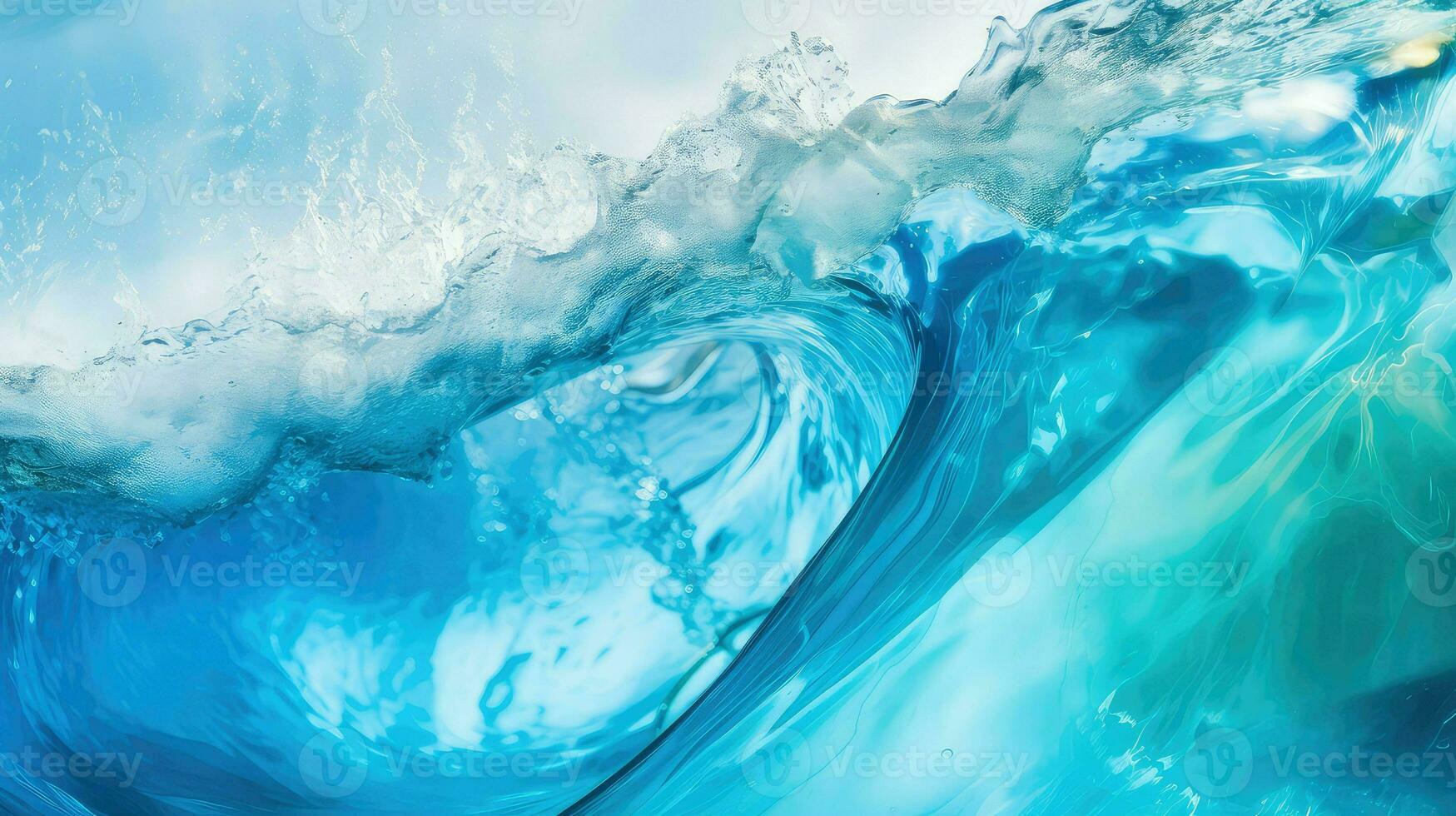 AI generated design wave dynamic background photo