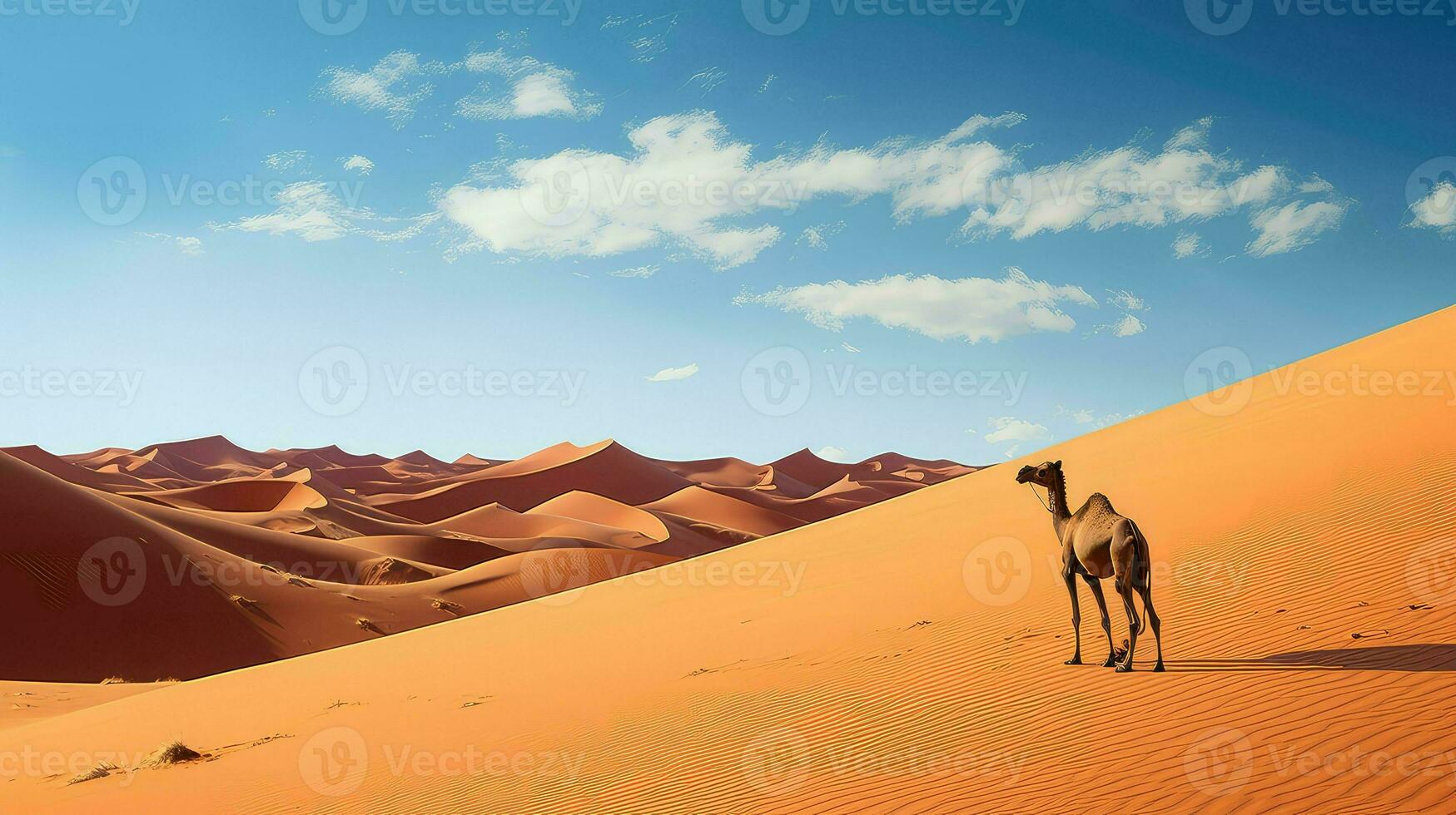 AI generated heat semi arid desert photo