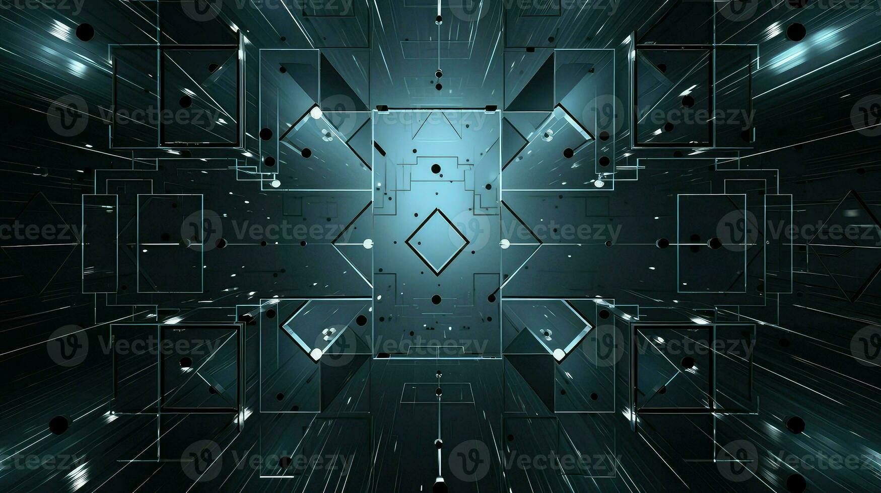 AI generated design geometric electronic background photo