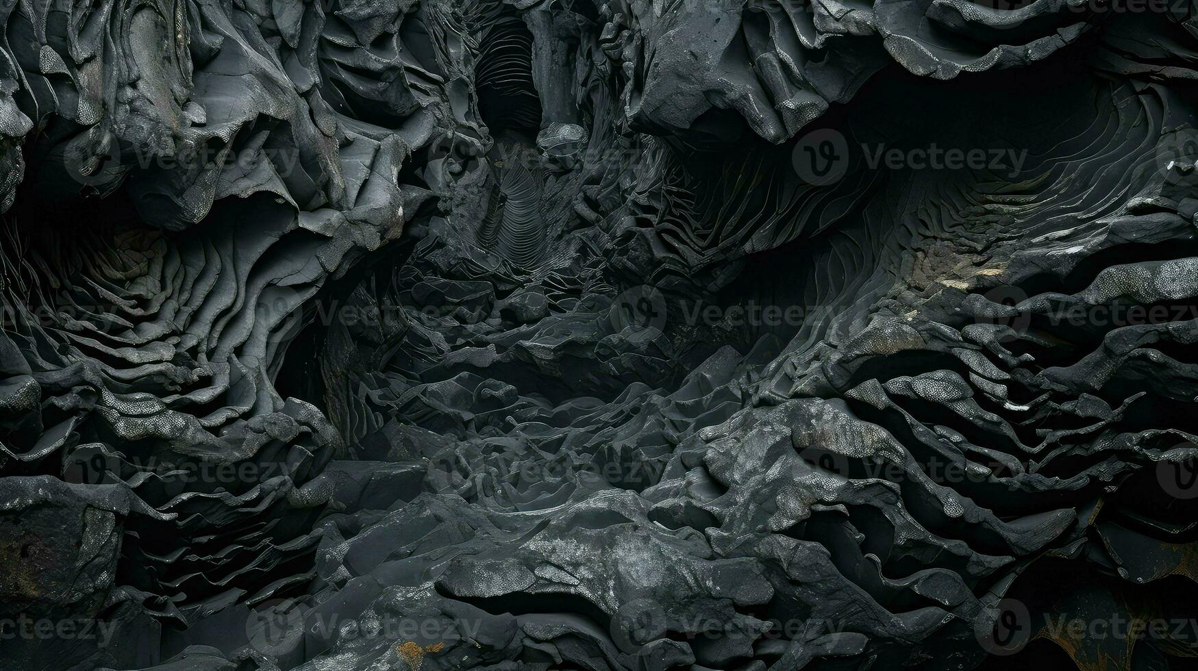 AI generated geology lava tubes cave photo