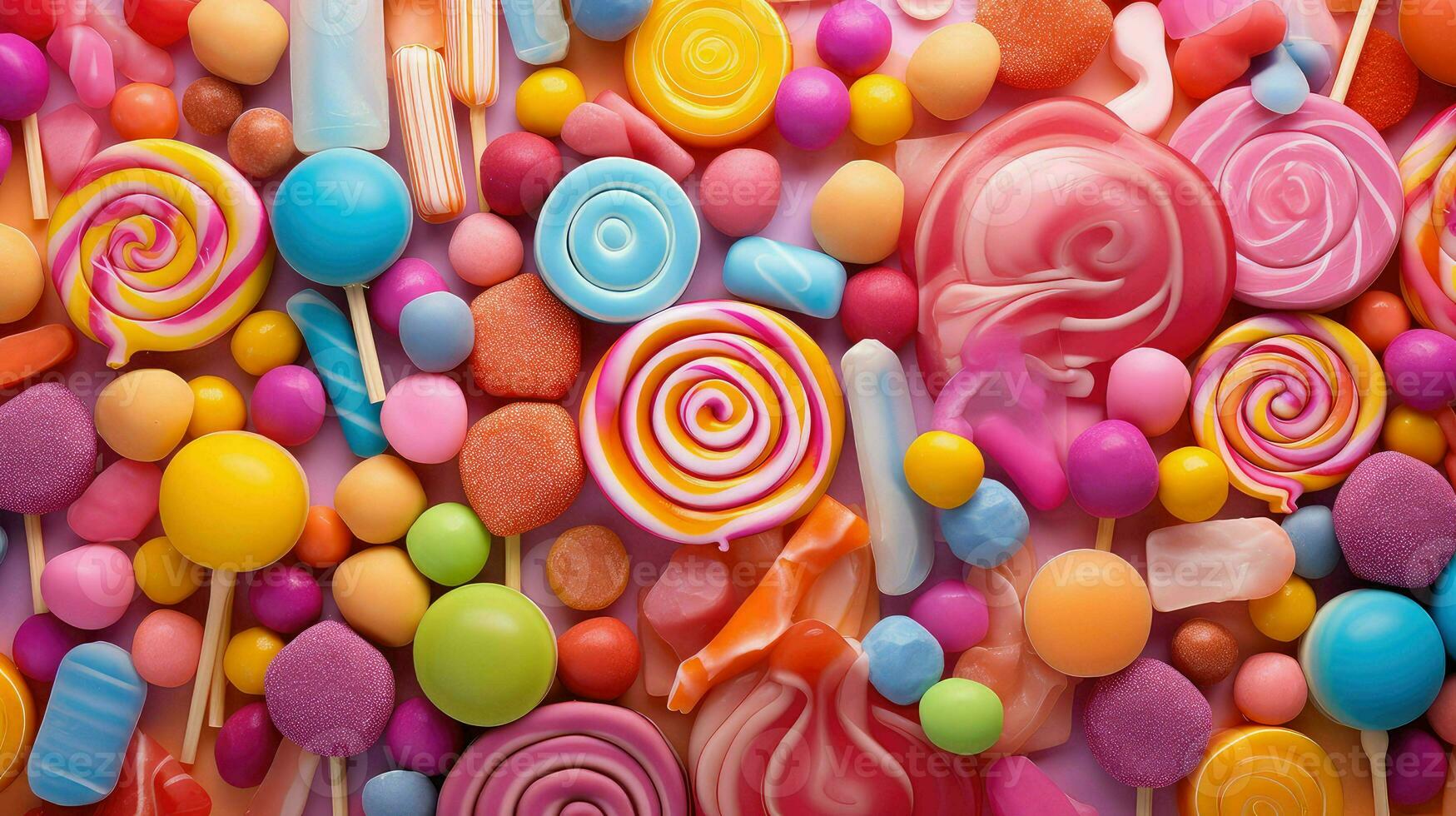 AI generated lollipops confection candy food photo