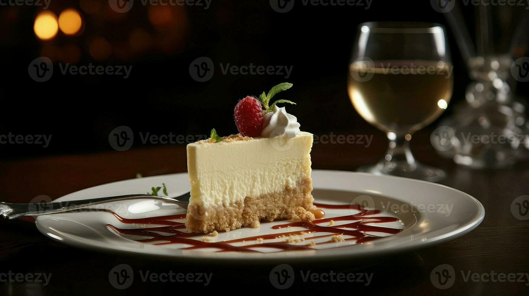 AI generated pudding dinner dessert food photo