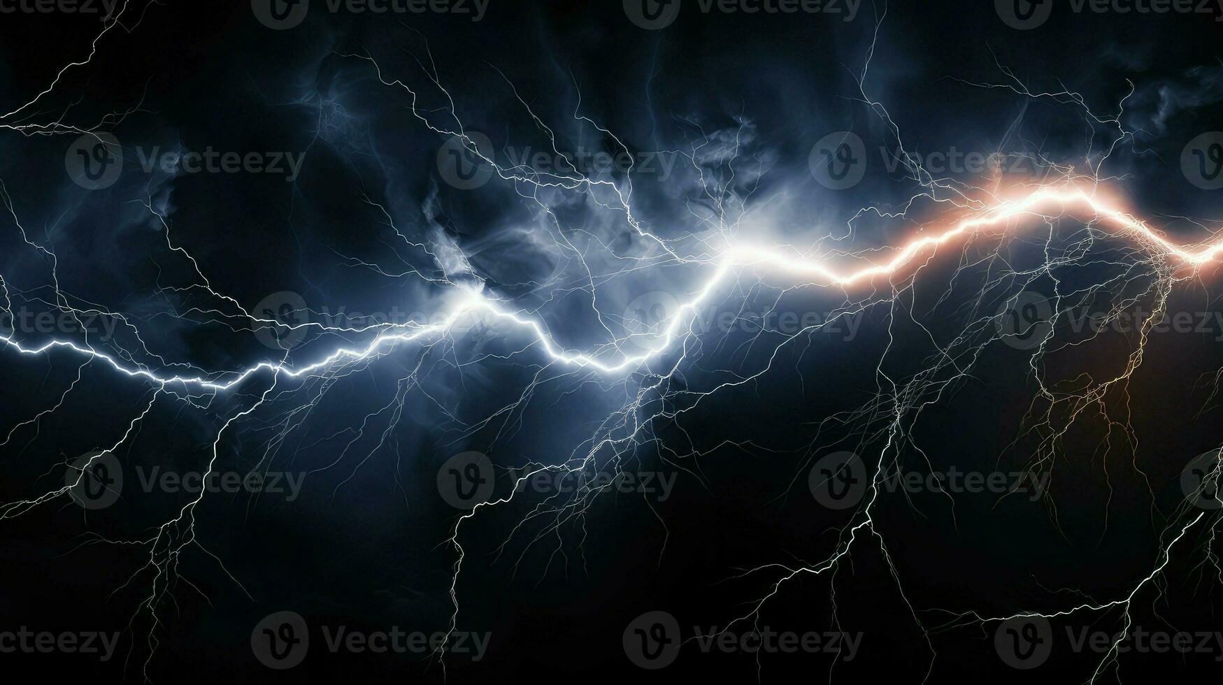 AI generated thunder lightning energy background photo