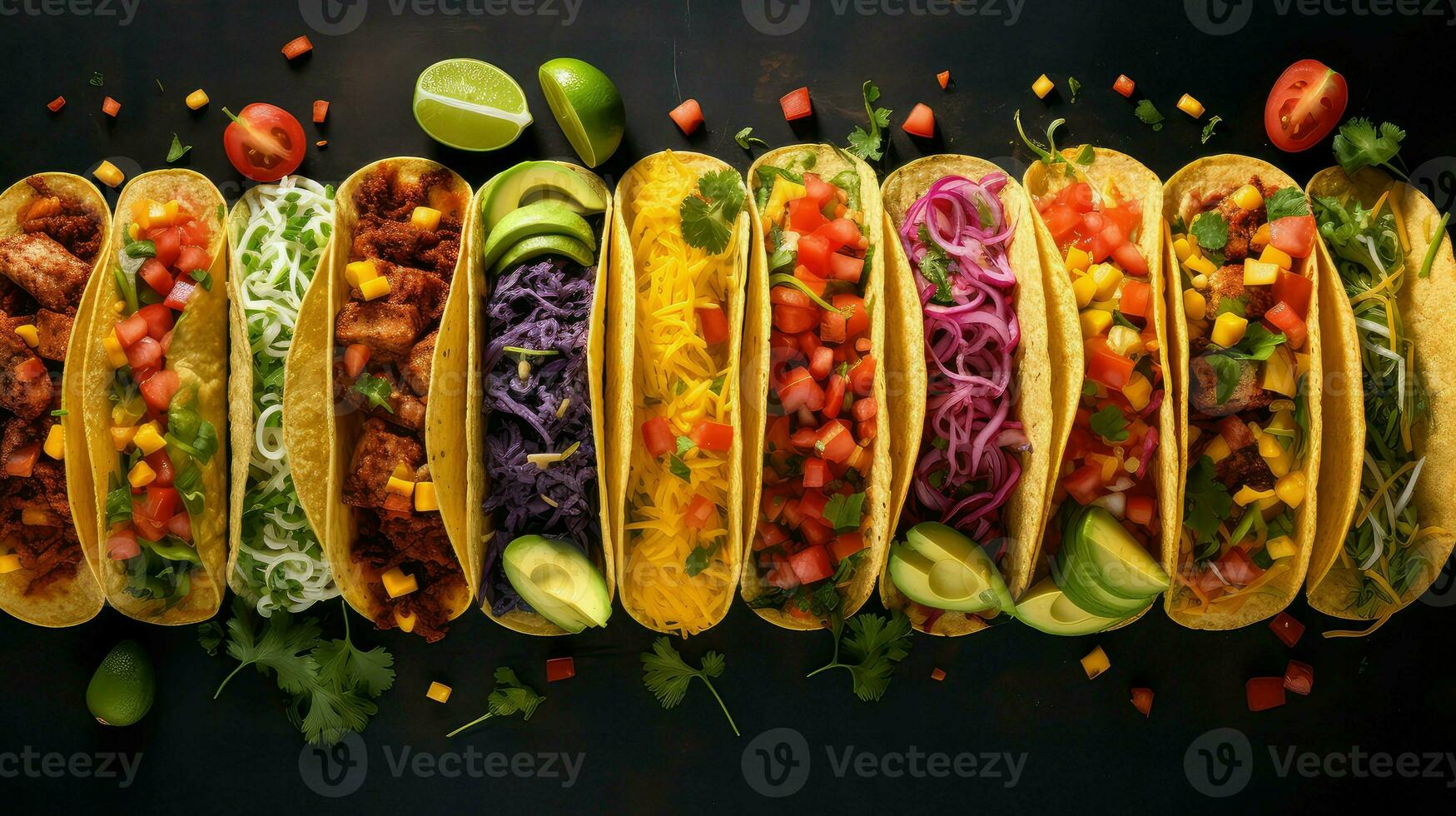 AI generated crunchy meal taco food photo