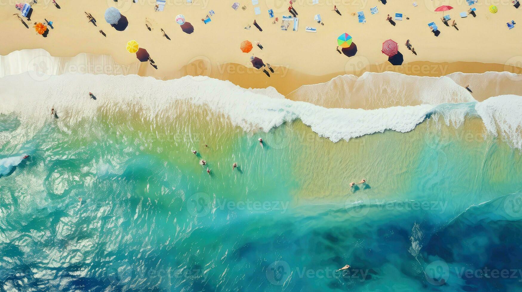 AI generated summer sandy beach landscape photo