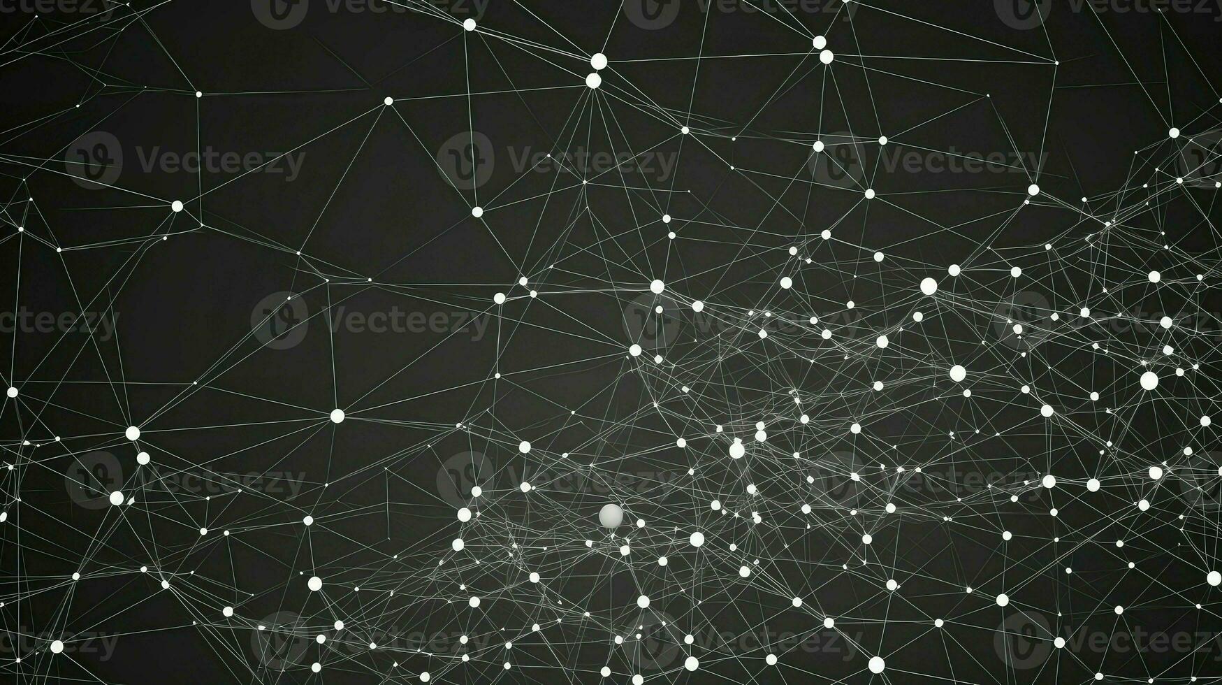 AI generated connection network dots background photo